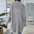 thumbnail image 4 of Sevevn Women's Winter Loose Solid Sweater Long Sleeve Cardigan Top Coat Gift for Girls, 4 of 5
