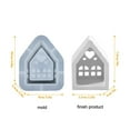 3D House Candle Holder Silicone Mold DIY Cement Gypsum Clay Candlestick