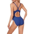 thumbnail image 3 of Adoretex Girl's/Women's Solid Pro One-Piece Athletic Sports Racing Swimsuit Swimwear (FN001)-Royal-24, 3 of 5