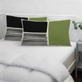 thumbnail image 4 of Sage Green Black Pillow Covers 12"x20", Farmhouse Striped Modern Abstract Art Soft Brushed Microfiber Breathable Throw Pillow Covers, Decorative Pillowcase with Zipper for Couch Sofa Bedroom, 4 of 9