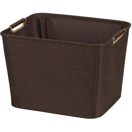 Household Essentials Coffee Linen Collection Tapered Bin