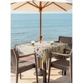 thumbnail image 3 of Outdoor Tablecloths with Umbrella Hole & Zipper, Spring Floral 54x54 Inch Square Tablecloths, Daisy Sunflowers Wisteria Hummingbird Beige Waterproof Table Cloth, Patio/Pool/Picnic Table Covers, 3 of 8