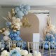 thumbnail image 5 of Globos HILAVO azul empolvado y dorado, 60 unidades, 30 cm, para decoración de fiestas, 5 of 9