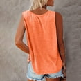 thumbnail image 3 of Delliss Women's Simple V Neck Sleeveless T-Shirt Loose Tunic Tank Blouse, 3 of 5