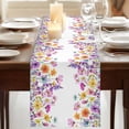 thumbnail image 3 of Table Runners 36 Inches Long Dress Scarves, Pink Spring Floral Farmhouse Kitchen/Dining Table Runner, Short Coffee Tablerunners, Flowers Elegant Pastoral Watercolor 13x36 Inch, 3 of 9