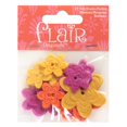 thumbnail image 1 of Favoritos Hallazgos Botones de fieltro Flair Flores brillantes 17 piezas, 1 of 1