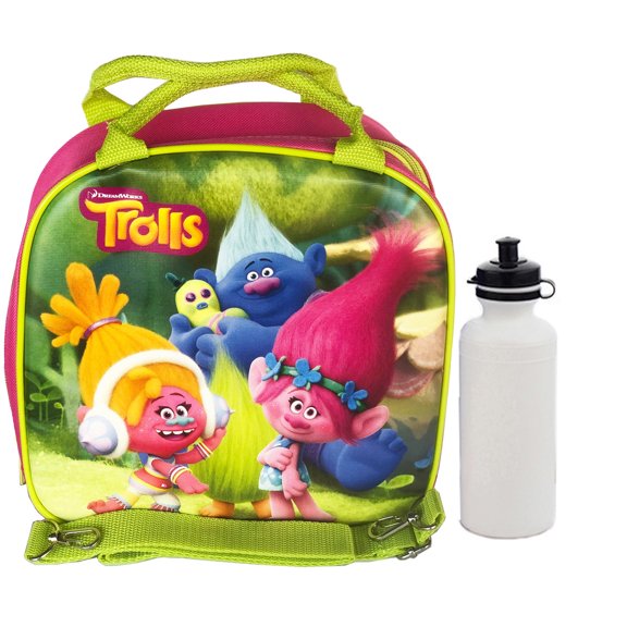 Trolls Green Lunch bag with Water Bottle