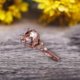 thumbnail image 3 of Milgrain Edge Cushion Cut 1.50 Carat Morganite Engagement Ring On 10K Rose Gold Anniversary Ring Promise Ring Art Deco Surprisingly Ring Gift For Her, 3 of 5