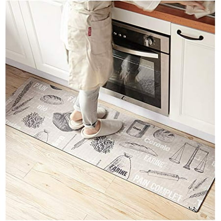 Abreeze Non Slip Runner Rug Anti Oil Kitchen Rugs Water Proof Mats For Floor Stain Resistant Area Rugs Wheat 17 7 X 47 2 Walmart Canada