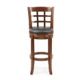 thumbnail image 3 of Boraam Kyoto 29in. High Back Swivel Wood Bar Stool - Cherry Finish, 3 of 8
