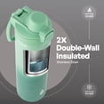 thumbnail image 4 of TAL 28oz Stainless Steel Ranger Push Lock Lid Water Bottle, Green Shimmer, 4 of 9