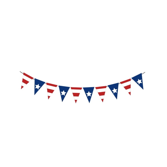 KUNPENG 250th Anniversary American Independence Day Banner - Semi-Quincentennial Commemorative Bunting, Patriotic Red White and Blue Pennant Flag for July 4th Party, Large Outdoor Decoration