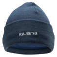 thumbnail image 1 of Iguana - Gorro de Invierno Lea Acanalado para Mujer (Azul Marino Mezcla), 1 of 3