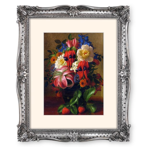 Silver Picture Frames 8x10 Baroque Style Photo Frame 8 by 10, Wedding