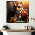 thumbnail image 2 of Designart Stylish Tiger Gambling I Canvas Wall Art, 2 of 5