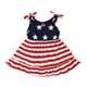 thumbnail image 2 of Vestido de niña Herrnalise con rayas y estrellas para el Día de la Independencia, con tirantes y bandera, 2 of 8