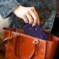 thumbnail image 6 of Leather Zipper Card Bag 4.7x3.1x0.8Inch Women's Card Bag Coin Purse Credit Card Bag Bank Card Bag Business Card Bag Coin Bag Pretty Purple Heart Pattern, 6 of 7