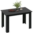 thumbnail image 1 of HOMCOM 47" Modern Dining Table for 4-6 People with Wood Effect, Black, 1 of 10