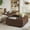 Walnut, variant on GUNAITO Lift Top Coffee Table with Storage, Square coffee table and modern Farmhouse Center Table for Living Room, Natural wood color