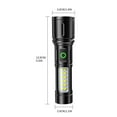 thumbnail image 3 of strola Toys Small Rechargeable Flashlight High Lumens, USB C Mini Tactical Flashlight 5 Modes Zoomable, Aircraft Aluminum Waterproof EDC for Camping Outdoor and Emergency, 3 of 9