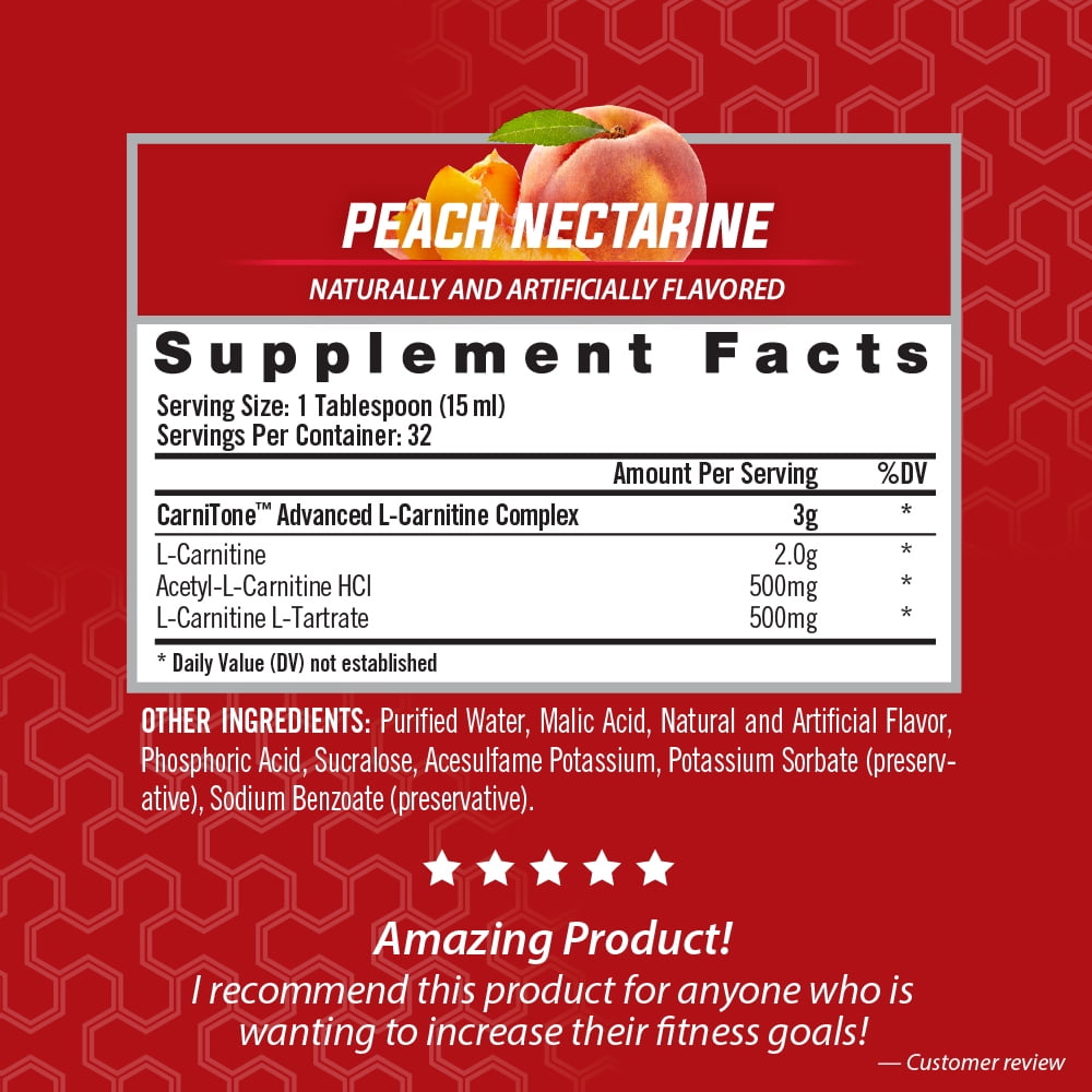 iSatori L-Carnitine LS3 3000 - Peach Nectarine (32 Servings)