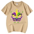 thumbnail image 5 of PMVFHDE Hauts pour Filles T-Shirt Décontracté Imprimé Col Rond Manches Courtes T-Shirt Décontracté Jaune, 12-13 Ans, 5 of 5