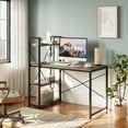 thumbnail image 1 of Bestier 47 inch Computer Desk with Shelves Home Office Desk Corner Desk, 1 of 8