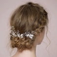 thumbnail image 3 of Boda Novia Perla Artificial Cristal Horquilla Nupcial Diademas Tocado Pelo Clip Joyería Advancent  AP006933-01, 3 of 3