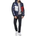 thumbnail image 2 of Chaqueta Tommy Hilfiger para hombre, con capucha, acolchada, perlado, azul marino, 2 of 5
