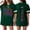 Dark Green, variant on Independence Day Jersey Shirts for Women Short Sleeve 4Th of July V Neck Top Flag Graphic Tee Tunic Tops