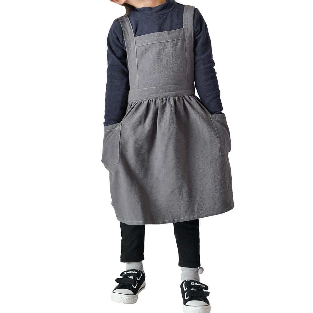 AUTCARIBLE Japanese Korean Style Pure Cotton Advertising Apron Kitchen Baking Uniform For Children