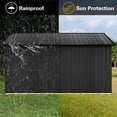 thumbnail image 4 of 10x12 Ft Metal Outdoor Storage Shed with Window & Vents, Heavy-Duty Garden Tool Shed with Hinged Door Padlock & Wall Hooks, Waterproof Backyard Organization Shelter for Lawn Equipment, 4 of 6