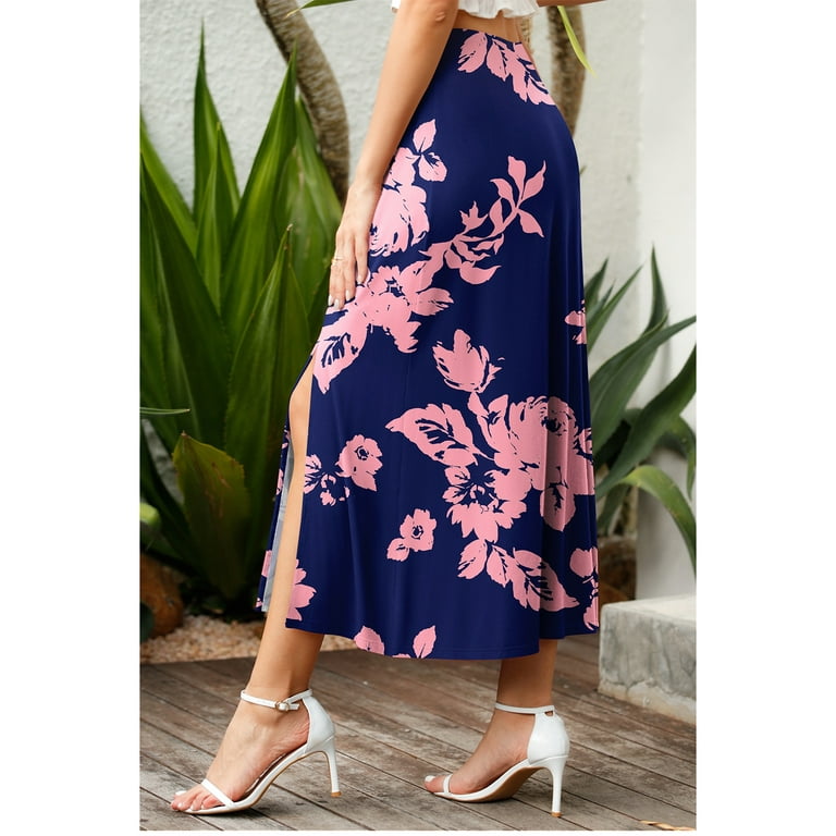 Navy blue rose skirt hotsell