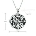 thumbnail image 2 of Memorial Jewelry Firefighter Fire Dept Round Cremation Pendant Cremation Jewelry for Ashes, 2 of 7