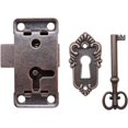 thumbnail image 3 of SHAR Antique Cabinet Door Lock（Cyan Color）, Antique Lock Set ​- Decorative Lock with Keys and Screws - For Mailboxes, Lockers, Cabinets, Toolbox, 3 of 4