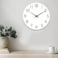 thumbnail image 2 of Mozhitti Wall Clock 12 Inch Silent Non-Ticking Wall Clocks Battery Operated - Modern Simple Wooden Clock Decorative for Kitchen,Home,Bedrooms,Bathroom,Office,Living Room(White), 2 of 9