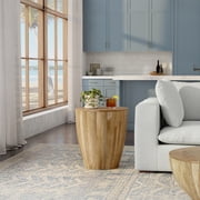 Simpli Home Elmbrook 21 inch Wide Solid Mango Modern End Table in Natural, Assembled