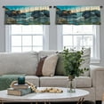 thumbnail image 4 of LALILO Kitchen Curtain Valance Vintage Polka Dot Retro Rod Pocket Window Curtain 52"x 18" Set of 2, 4 of 5