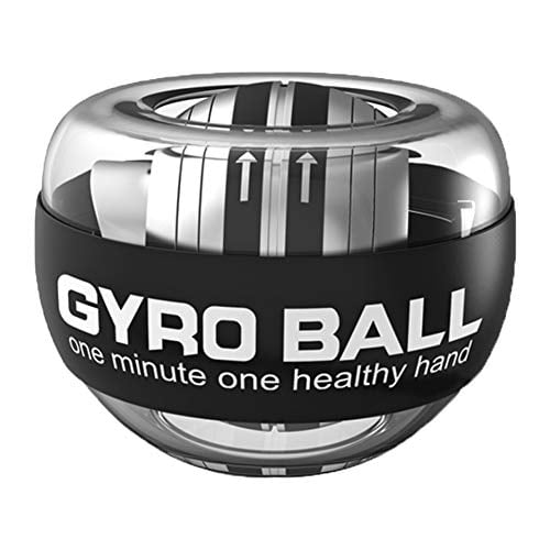 Vodun Wrist Ball Mens Grip Trainer Wrist Gyro Ball Professional Training Hand Force Arm Exerciser Enhances Arm Finger Bone and Muscle Strength Black