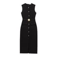 thumbnail image 3 of Women Maxi Dress Sleeveless Bodycon Long Tank Dresses Elegant Button Down Workwear Dress, 3 of 9