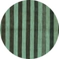 thumbnail image 1 of Ahgly Company Indoor Round Abstract Light Blue Modern Area Rugs, 5' Round, 1 of 4