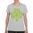 thumbnail image 2 of Heart-Shaped Shamrock St. Patricks Day Symbol of Luck Women's T-shirt, 2 of 3