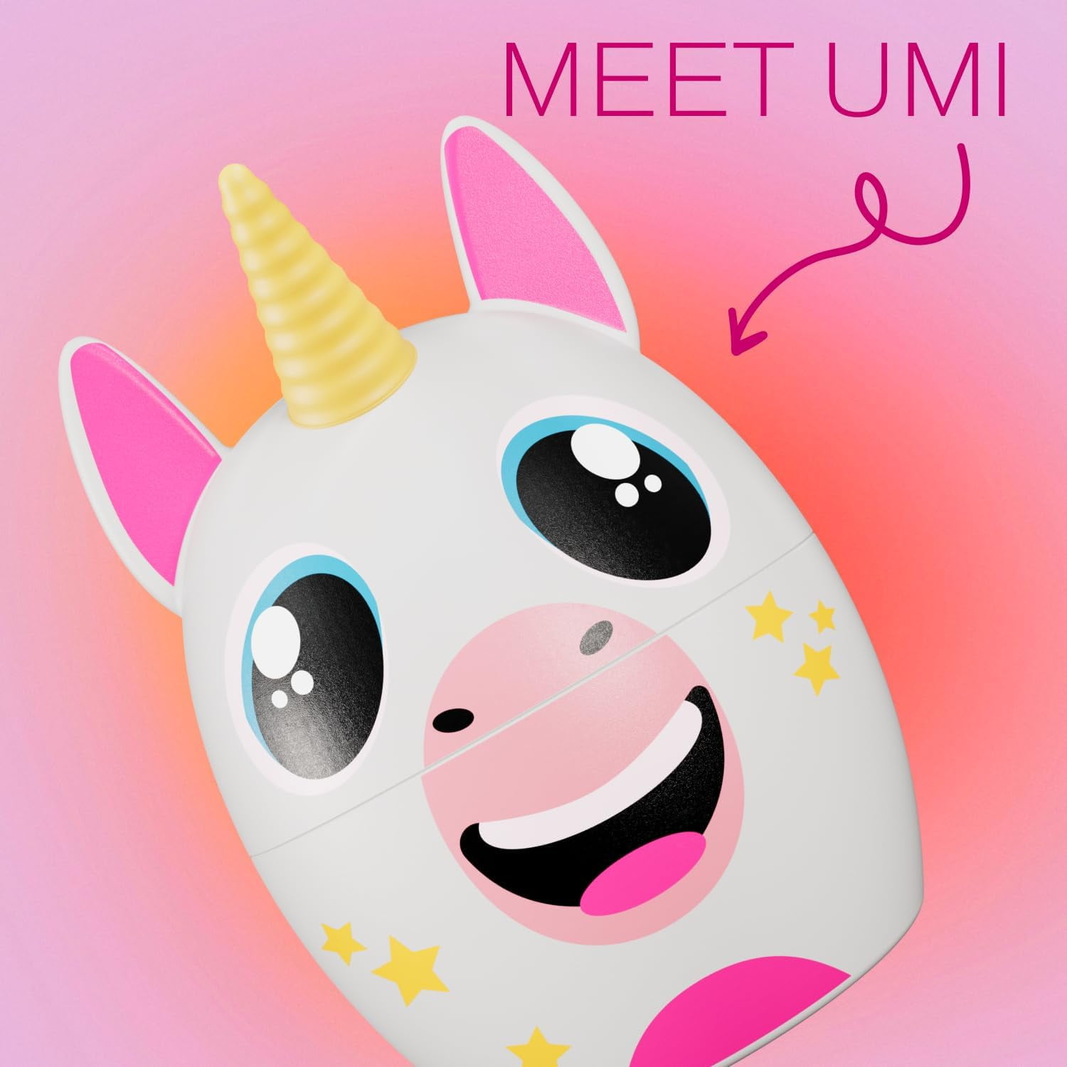 Coby Umi The Unicorn Children's True Wireless Bluetooth In Ear Headphones, Yellow