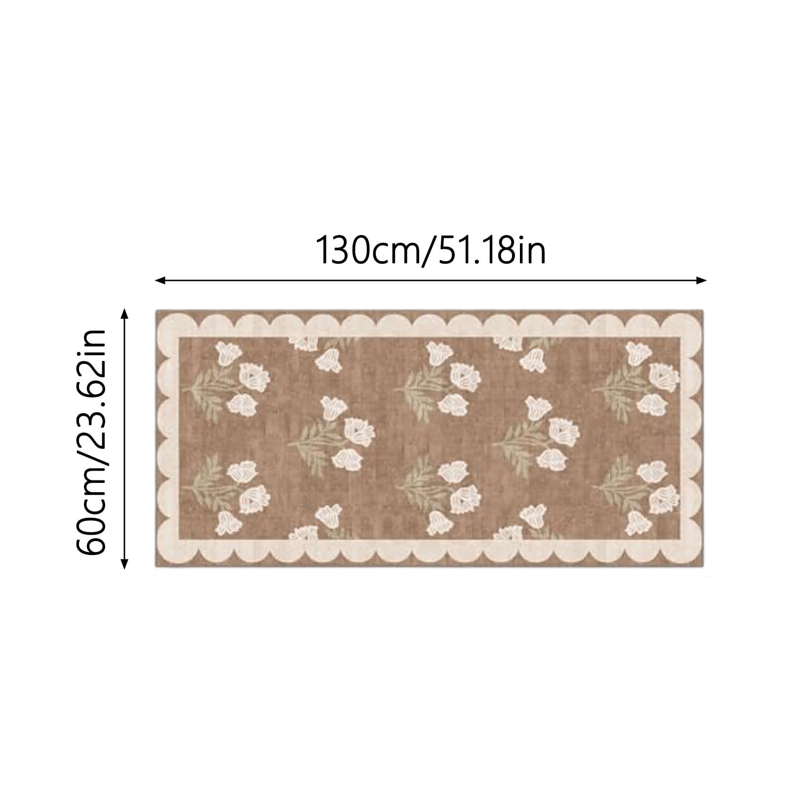 Front Door Mat Outside Entrance - Black Floral Non- Washable Doormat Indoor Outdoor Mat Boho Vintage Entry Rug Small Throw Rugs for Entryway Kitchen Front Porch Decor