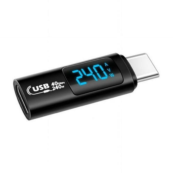 USB C OTG Adapter Type C to USB Type-C 40Gbps 240W Digital Display OTG Adapter Data Transfer Adapter Black