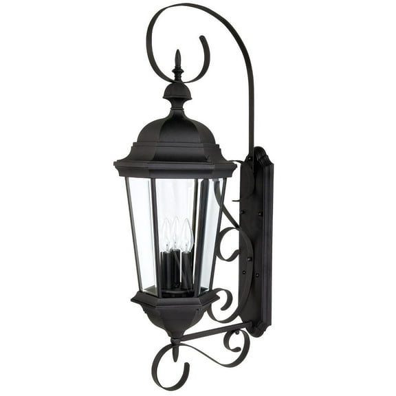 Capital Lighting Carraige House 3-light Black Outdoor Wall Lantern