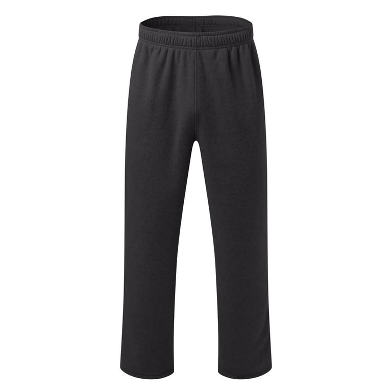 kpoplk Baggy Sweatpants for Men,Men's Active High Waisted Sporty Gym Fit  Jogger Sweatpants Baggy Pants with Pockets(Black,S)