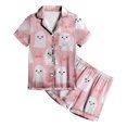 thumbnail image 5 of KPOPLK Girls Halloween Sleepwear Set 2-13Y 2Pcs Pumpkin Print Short Sleeve Button Down Shirt with Shorts Jammies,Size 4-5 Years, 5 of 5