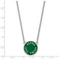 thumbnail image 2 of White Sterling Silver necklace Cable Emerald Greek Alpha Sigma Tau 18 in 19 mm 1.95, 2 of 2