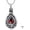 Hummingbird, variant on 925 Sterling Silver Cat Urn Necklace for Ashes - Teardrop Red Crystal Cremation Jewelry for Pet Loss - Vintage Cat Memorial Keepsake Pendant for Women, 22+2 Inch Chain